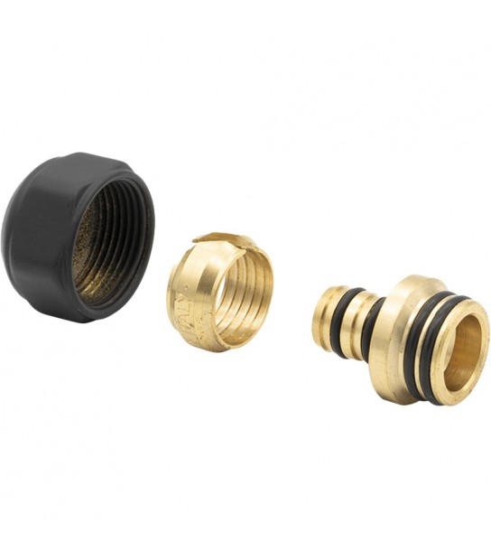 ADATTATORE PER TUBO MULTISTRATO CON CALOTTA NERO OPACO 20x2 - 24x1,5 - 20802320