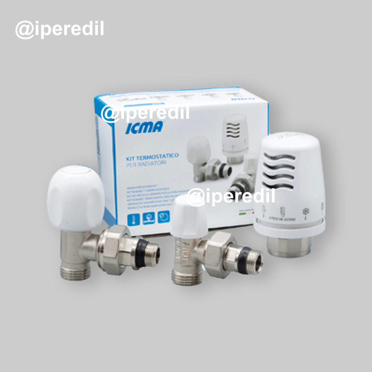 KIT TERMOSTATICO A SQUADRA "TULIPANO" ICMA 3/8"