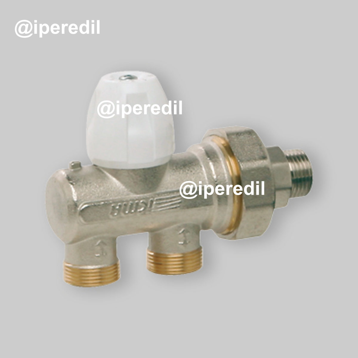 VALVOLA MONOTUBO CON COMANDO FRONTALE PER RAME, MULTISTRATO E PE-X ICMA 3/4" - 24x1,5