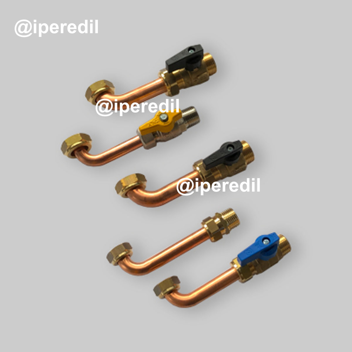 KIT ALLACCIO IDRAULICO CON RUBINETTI PER CALDAIA A CONDENSAZIONE FERROLI 5 Tubi