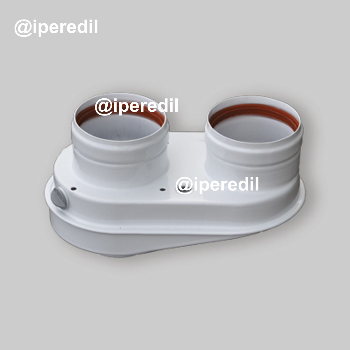 SDOPPIATORE PER SCALDABAGNO "OPALIA F" CON ISPEZIONE FUMI Ø80/80 mm