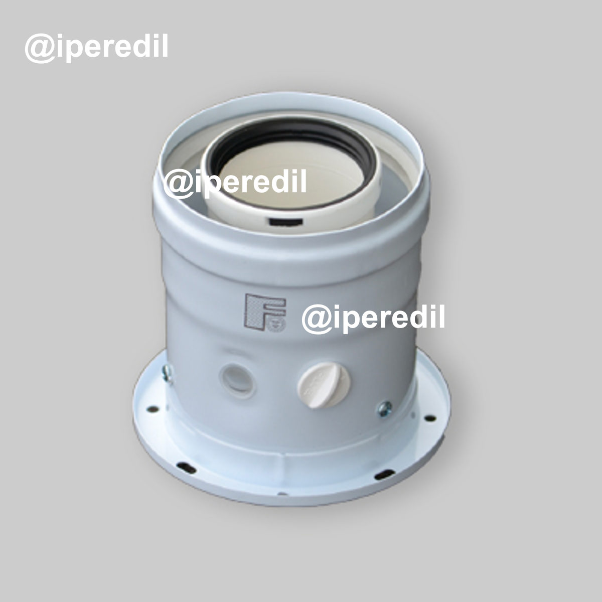 ATTACCO PER TUBO COASSIALE VERTICALE PER CALDAIA A CONDENSAZIONE FERROLI Ø60/100 mm