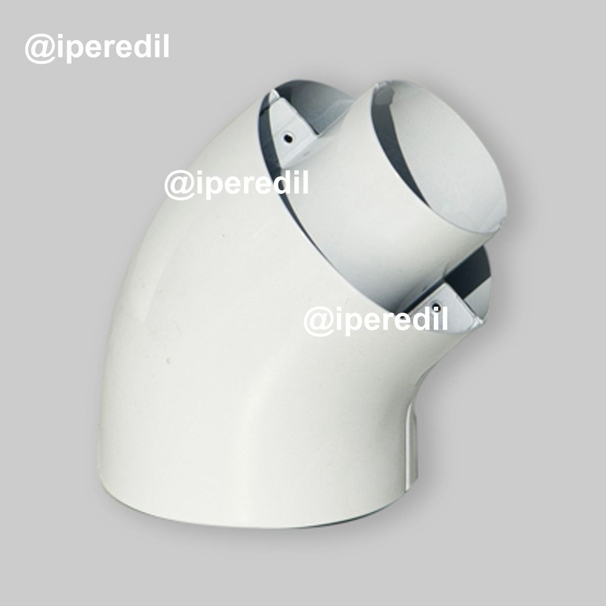 CURVA COASSIALE 45° IN ALLUMINIO Ø60/100 mm