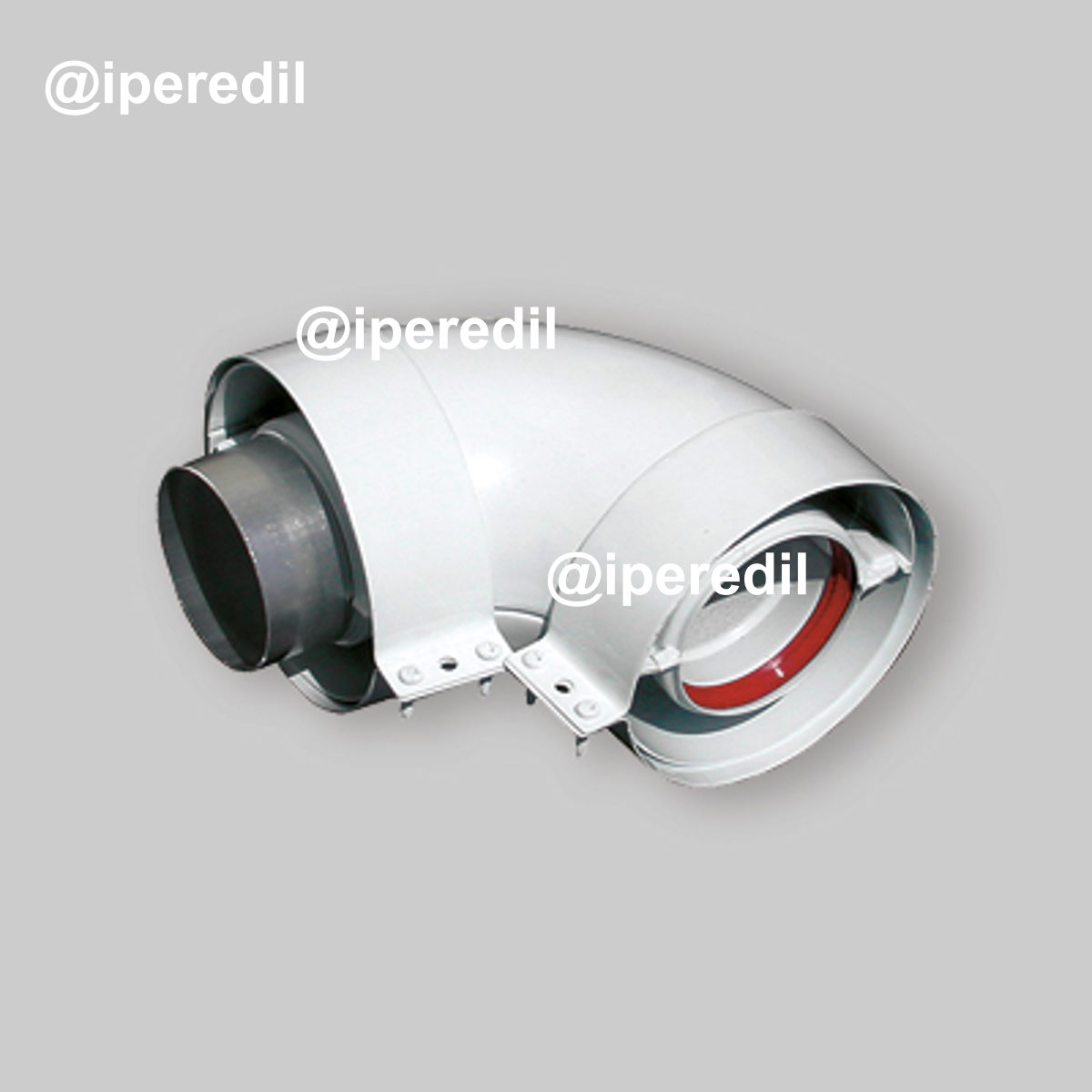 CURVA COASSIALE 90° IN ALLUMINIO Ø60/100 mm