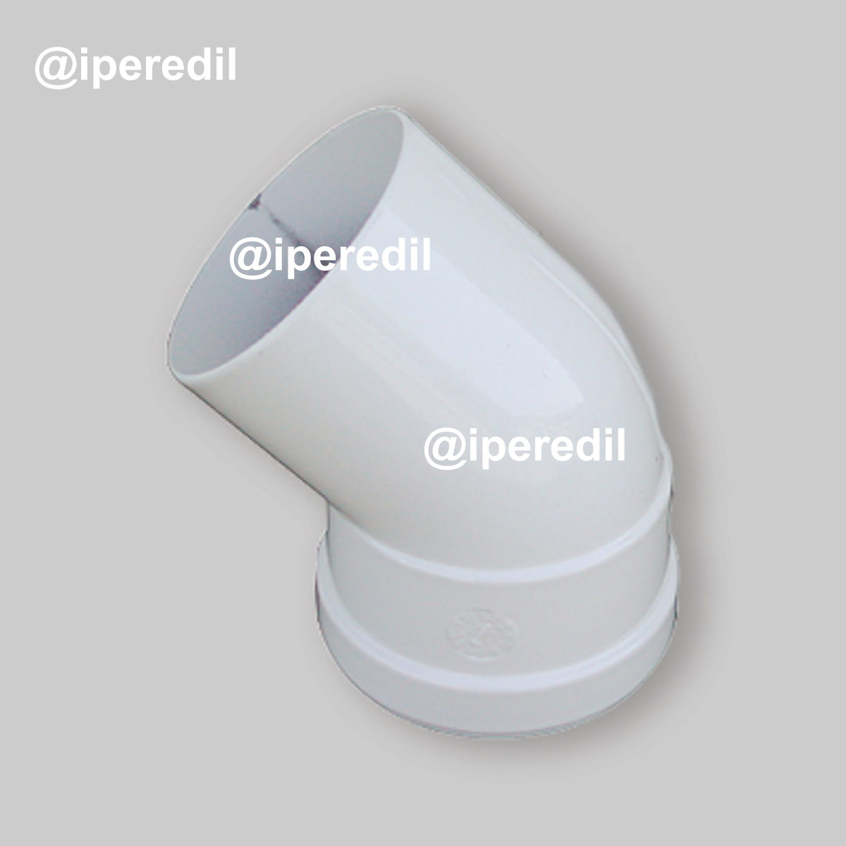 CURVA M/F 45° IN ALLUMINIO CON GUARNIZIONE Ø80 mm