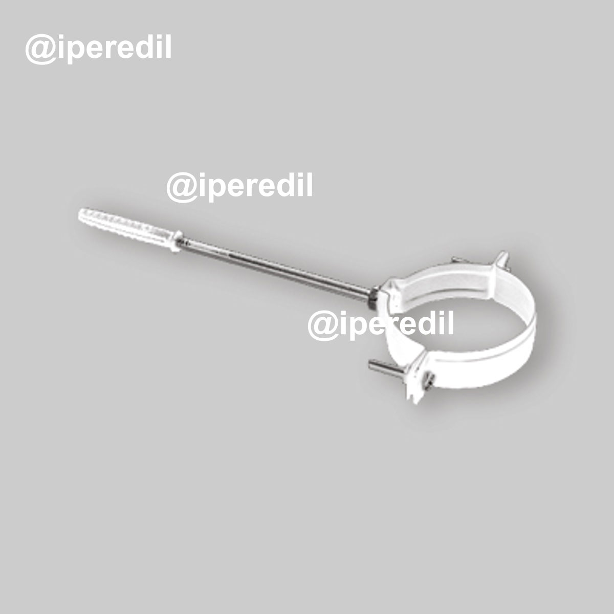 COLLARE REGGITUBO IN ACCIAIO BIANCO PER SCARICO FUMI Ø60 mm