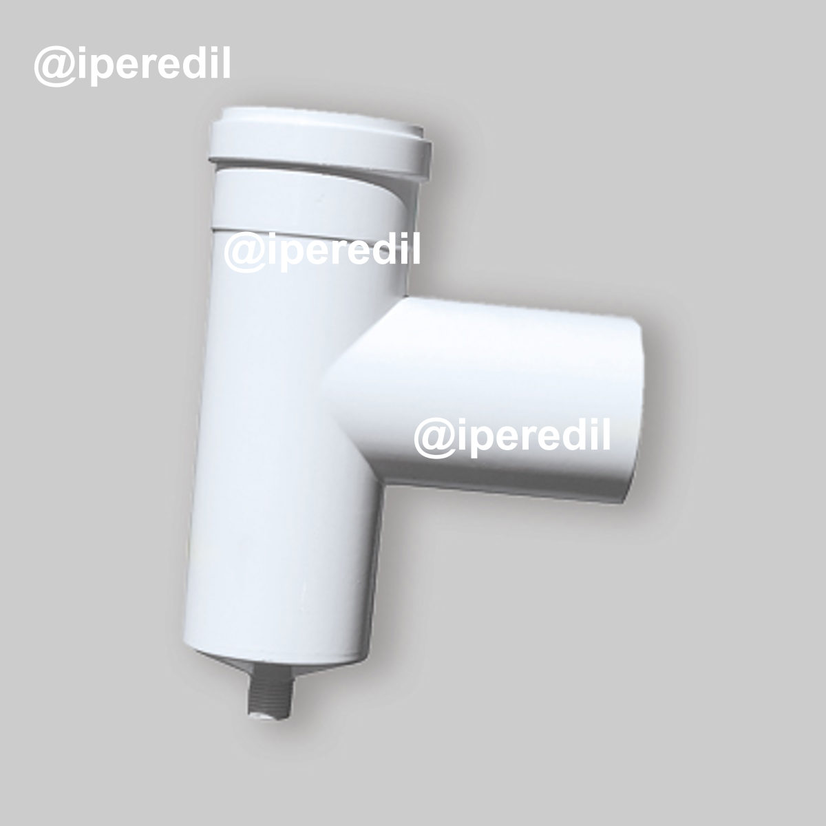 TEE M/M/F CON TAPPO DI SCARICO CONDENSA IN ALLUMINIO Ø80 mm