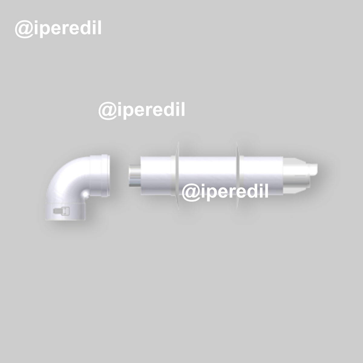 KIT COASSIALE COMPATIBILE PER SCALDABAGNO VAILLANT Ø60/100 mm