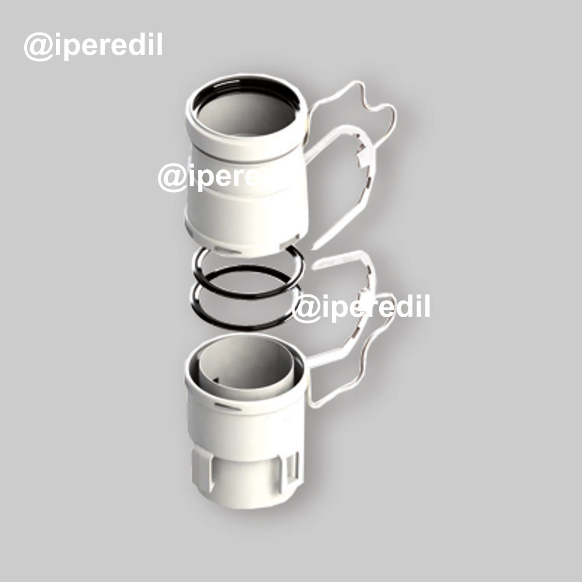 KIT RACCORDI PER TUBO FLESSIBILE Ø80 M/F