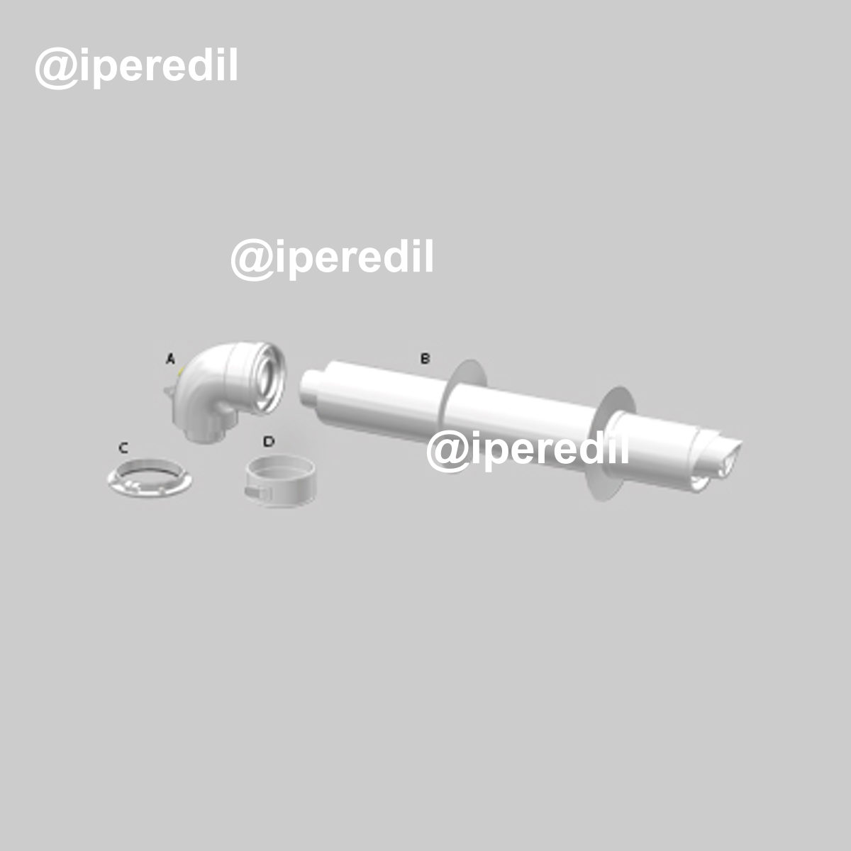 KIT COASSIALE UNIVERSALE PER CALDAIE "UNI-KIT" 60-100 cm 75