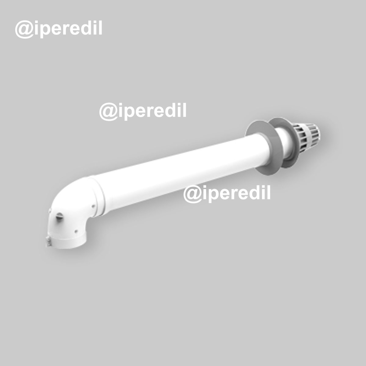 KIT COASSIALE CON CURVA E TERMINALE PER SCALDABAGNO "KONA" Ø60/100 x L.1000 mm