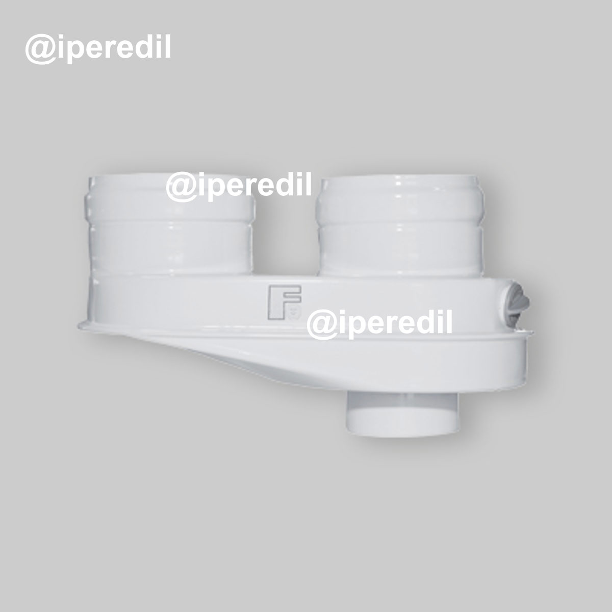 SDOPPIATORE PER SCALDABAGNO A GAS "KONA" Ø80/80 mm