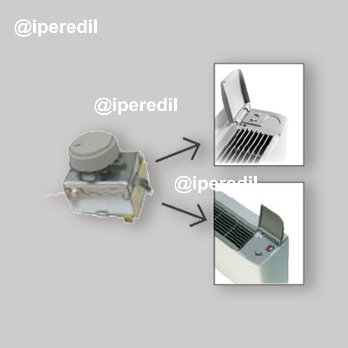 TERMOSTATO AMBIENTE A BULBO PER QUADTO COMANDO BASE Per Mod. VCE