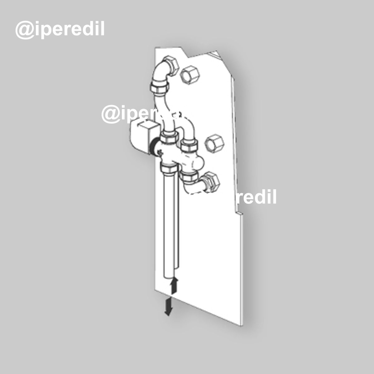 KIT VALVOLA 3 VIE BATTERIA PRINCIPALE A 3 RANGHI PER VENTILCONVETTORE "JOLLY TOP" FERROLI FC BATT 3R