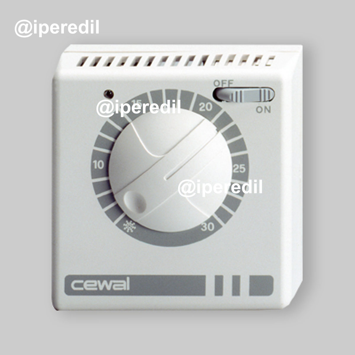 TERMOSTATO AMBIENTE ELETTROMECCANICO A MEMBRANA Con spia + Interruttore