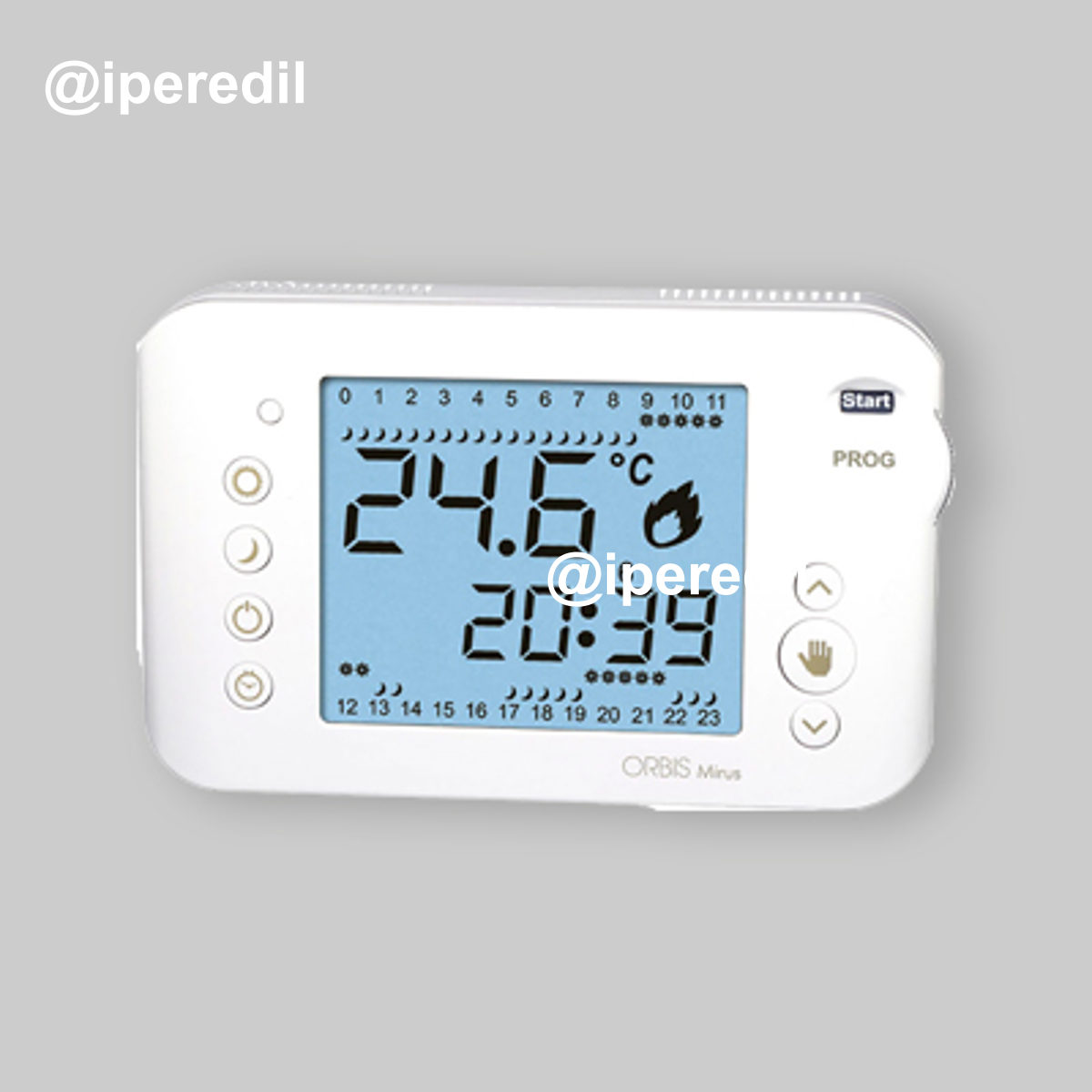 CRONOTERMOSTATO DIGITALE "MIRUS" PROGRAMMAZIONE GIORNALIERA/SETTIMANALE Antracite