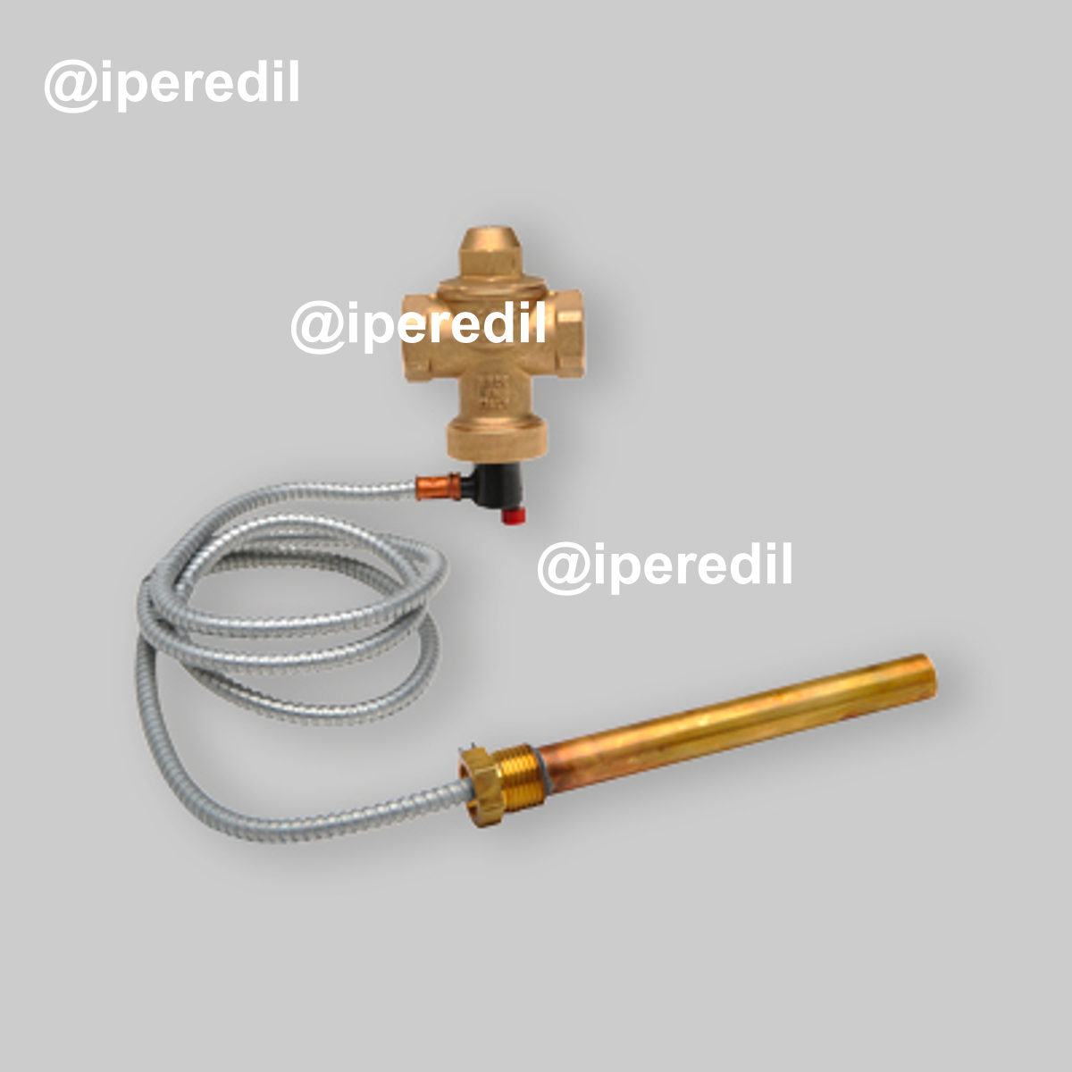 VALVOLA DI SCARICO TERMICO DOPPIA SICUREZZA 3/4" capillare da 1,2 mt