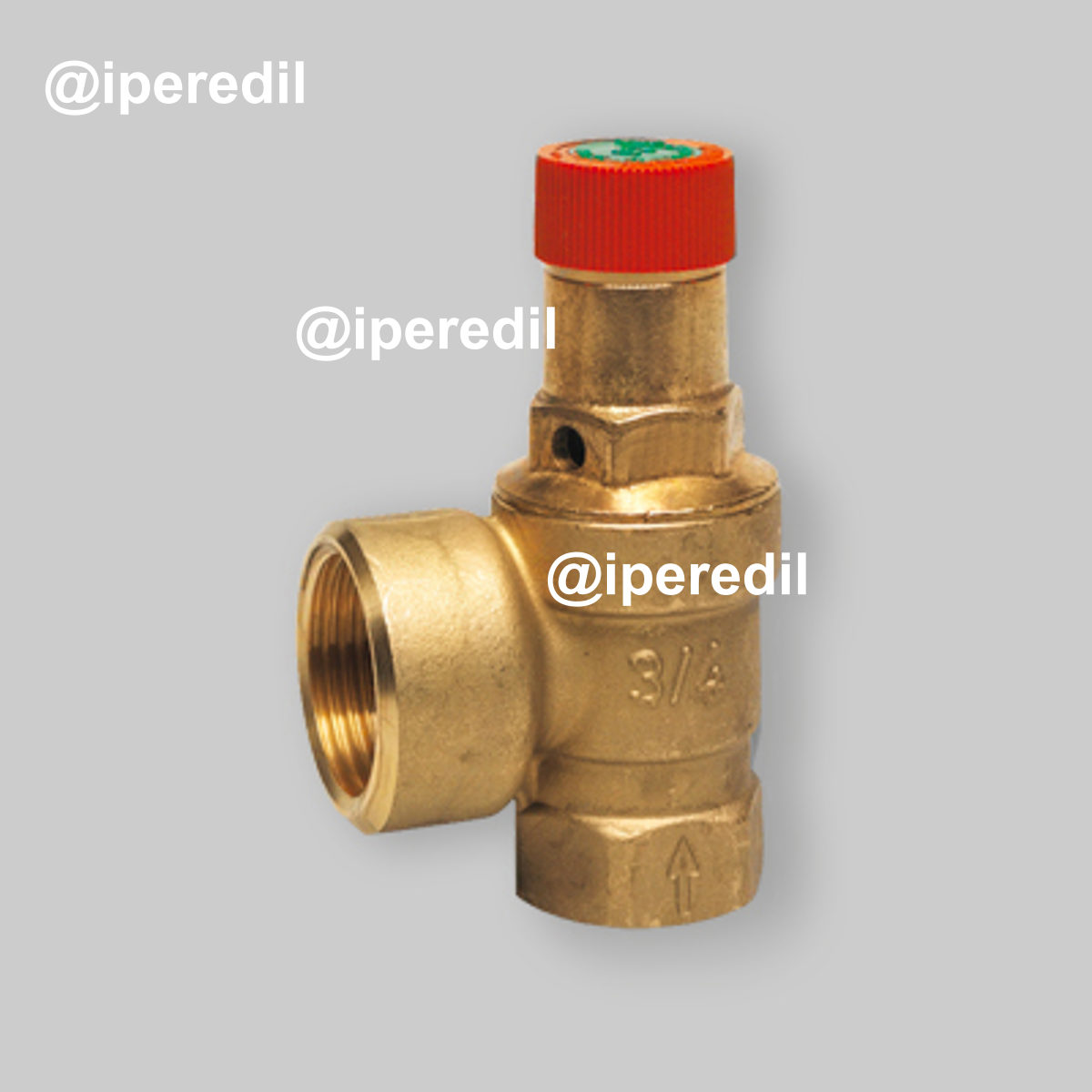 VALVOLA DI SICUREZZA ORDINARIA A MEMBRANA DI MASSIMA PRESSIONE 1/2"x3/4" - 3 Bar 50 kW