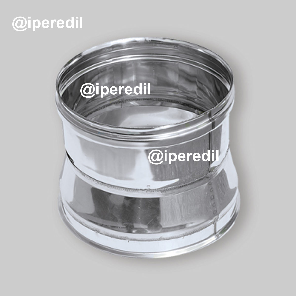 RACCORDO INOX F/F MONOPARETE PER CALDAIA Ø80x100 mm