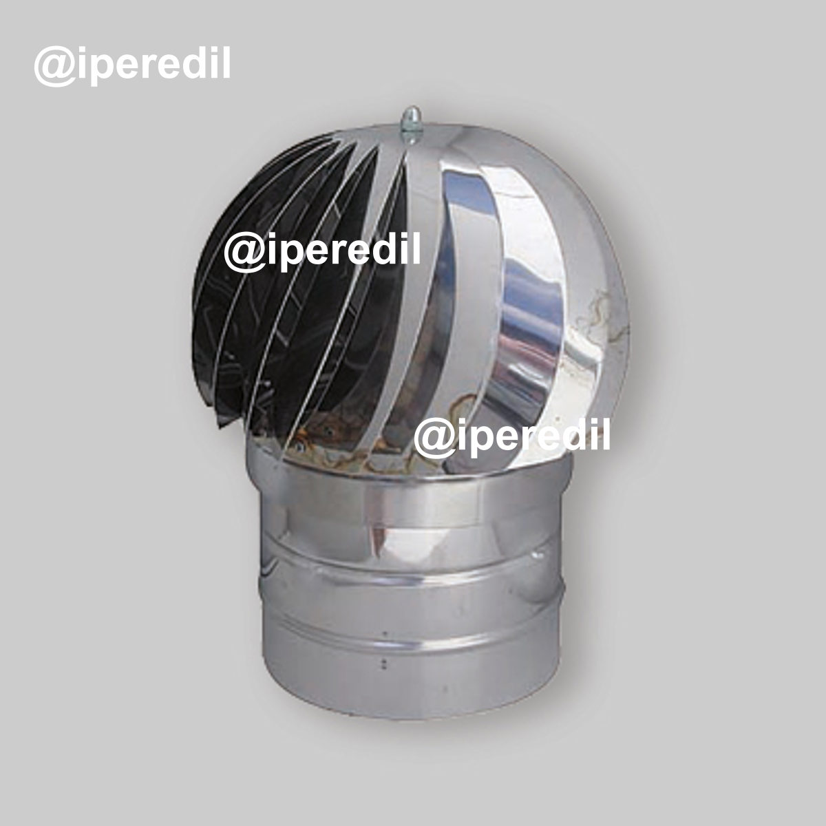 CAPPELLO EOLICO MASCHIO INOX MONOPARETE Ø100 mm