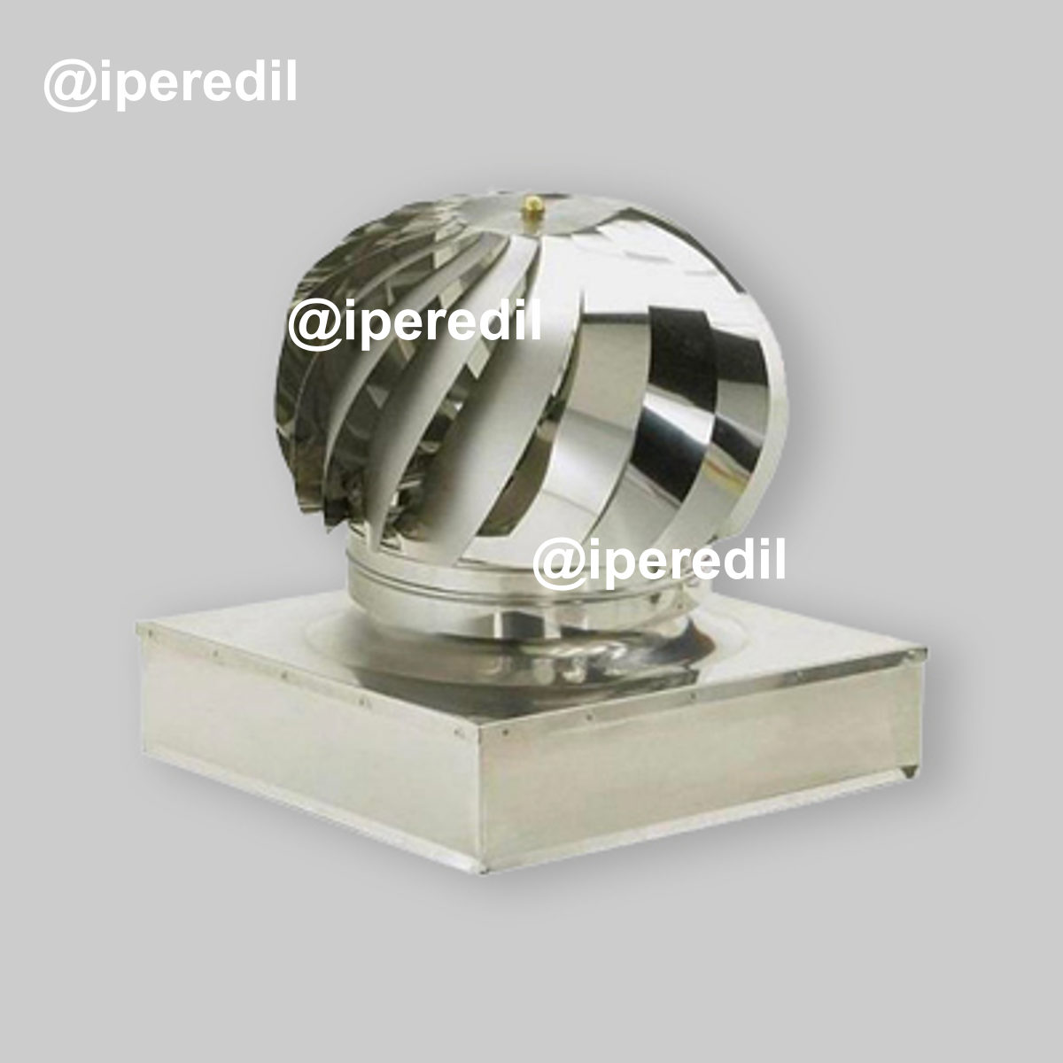 FUMAIOLO EOLICO QUADRATO INOX MONOPARETE 370 x 370 mm - 20883414