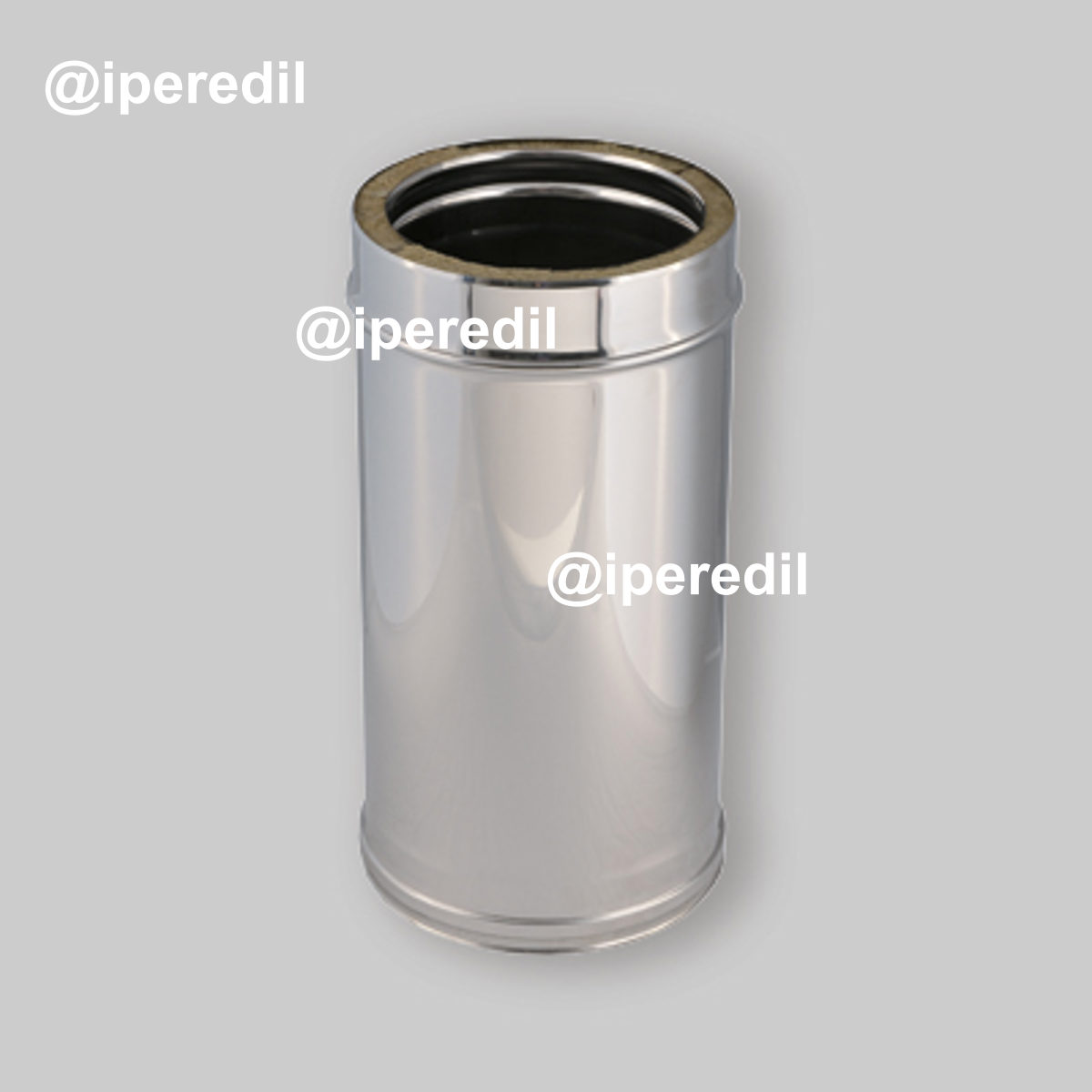 TUBO INOX DOPPIA PARETE DIRITTO 1 Mt. Ø130/180 mm