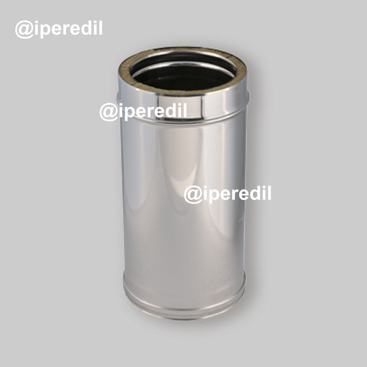 TUBO INOX DOPPIA PARETE DIRITTO 50 cm. Ø80/130 mm