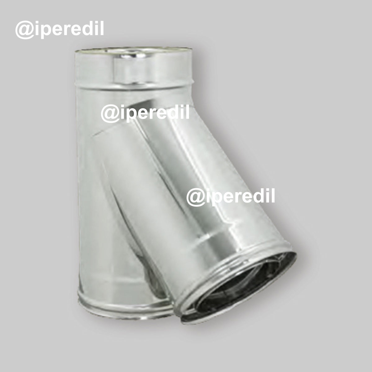 BRAGA Y 135° INOX F/F/M DOPPIA PARETE Ø130/180 mm