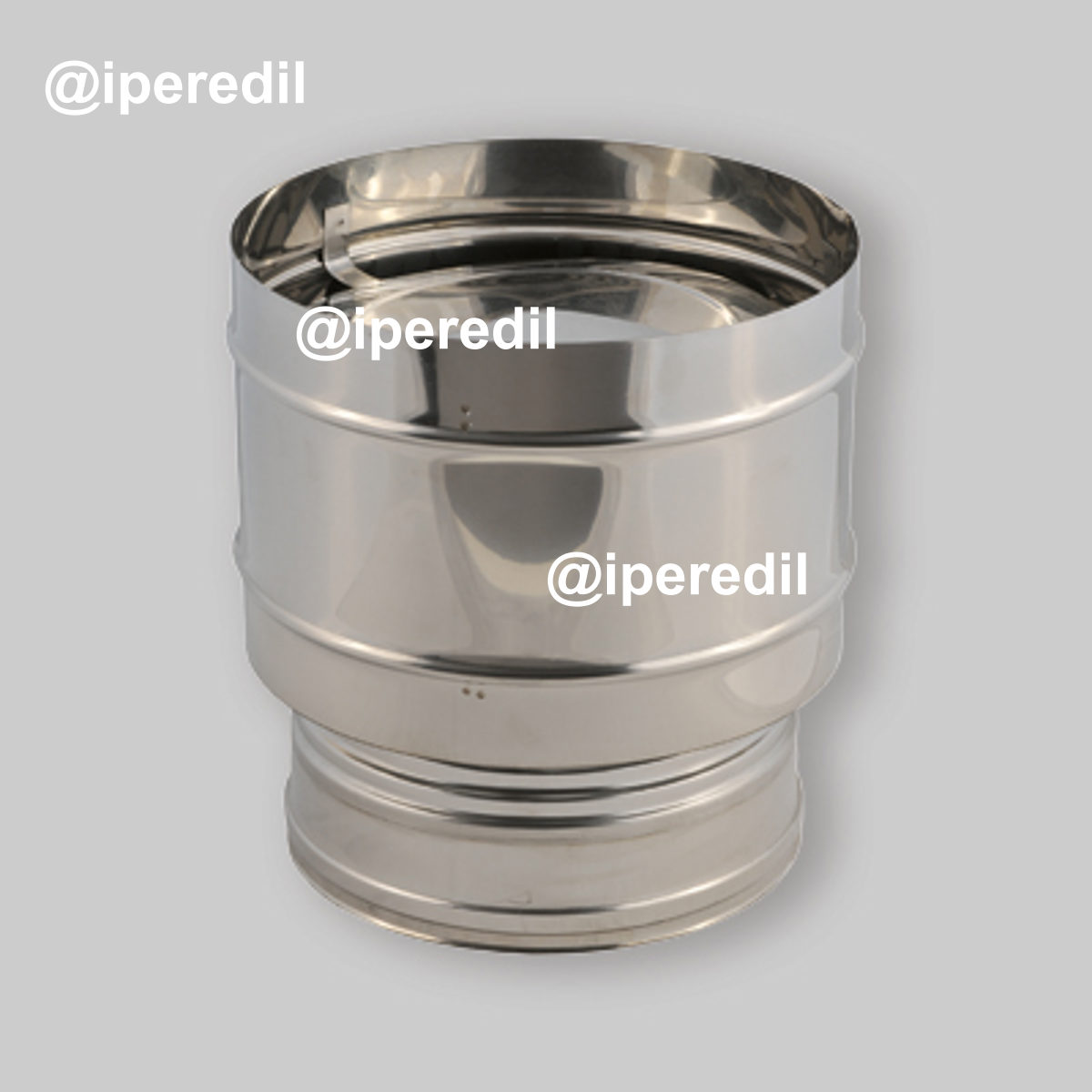 CAPPELLO ANTIRIFLUSSO F/M INOX DOPPIA PARETE Ø80/130 mm