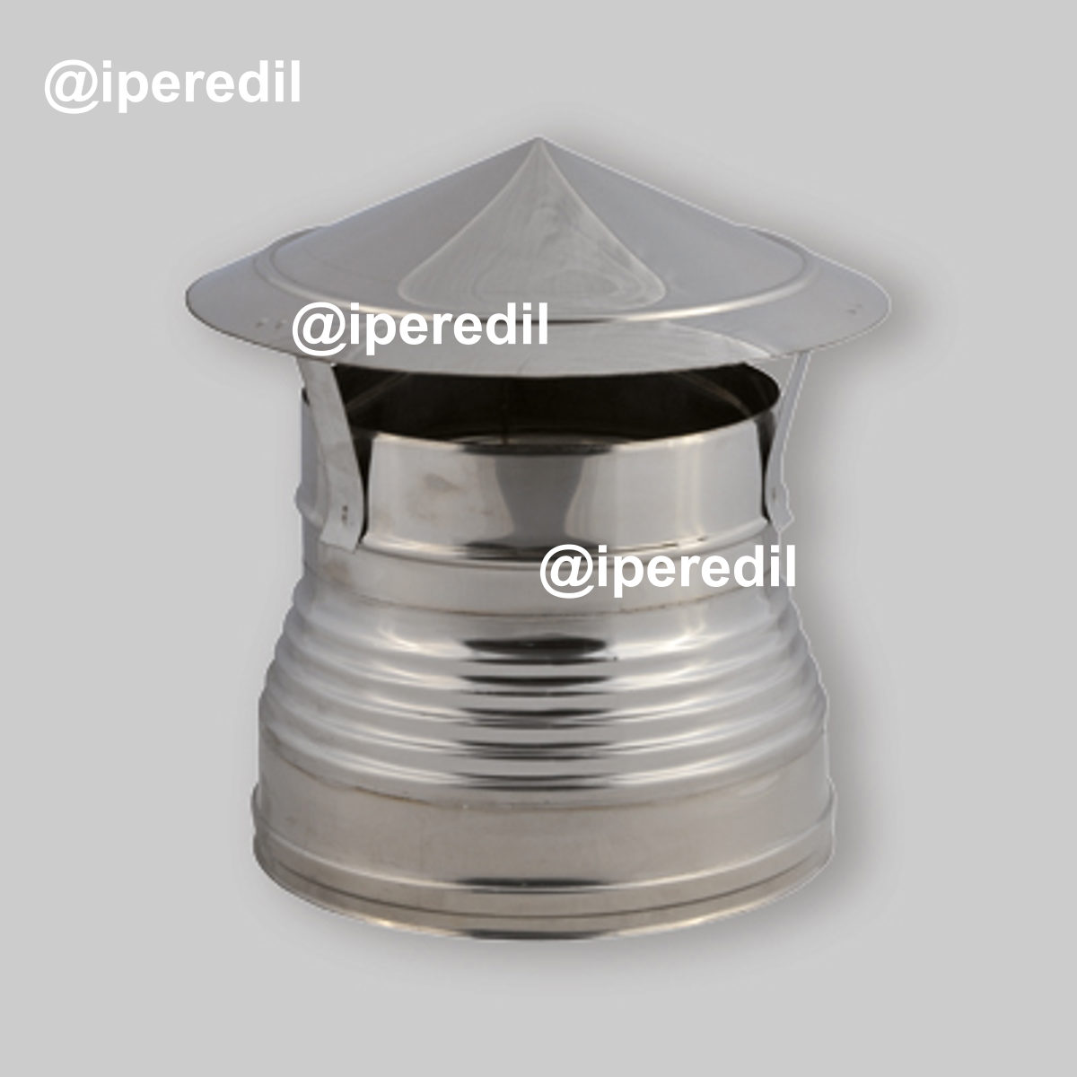 CAPPELLO CINESE FEMMINA INOX DOPPIA PARETE Ø250/300 mm