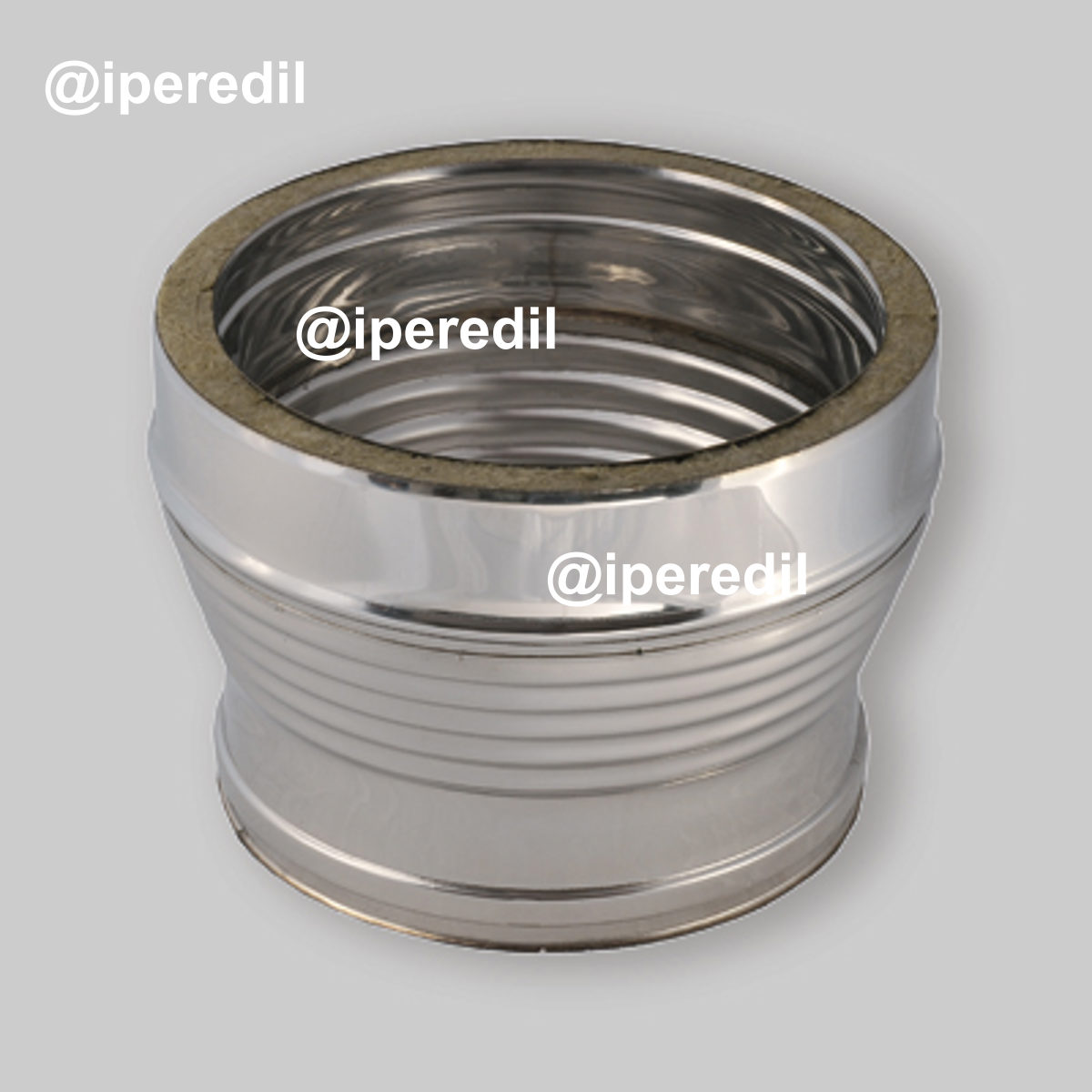 RIDUZIONE INOX DOPPIA PARETE 200 F x 180 M - 250 M x 230 F