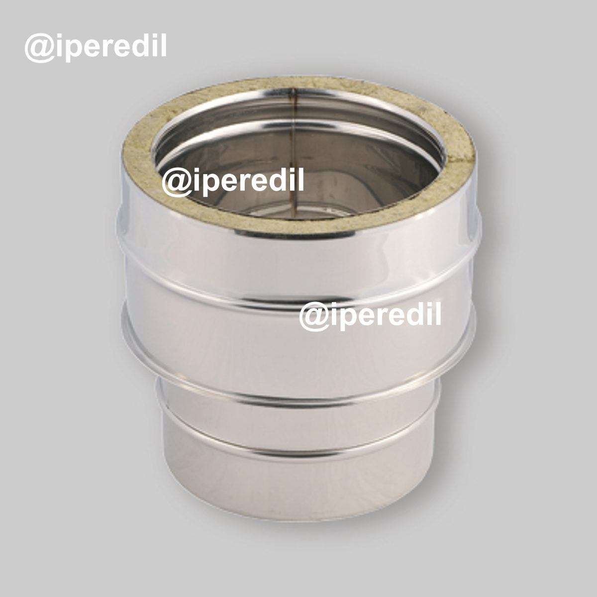 RACCORDO INOX DA MONOPARETE A DOPPIA PARETE 180 M mono - 230 M x 180 F