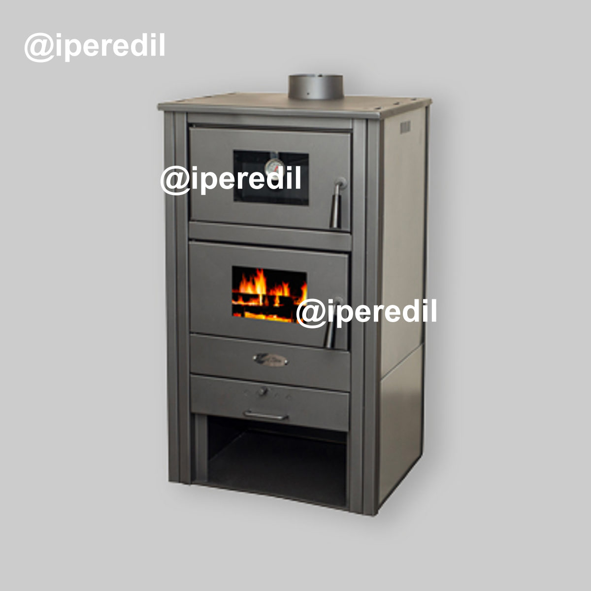 STUFA A LEGNA CON FORNO GRAN SASSO Termo Robor LUX - 12 kW