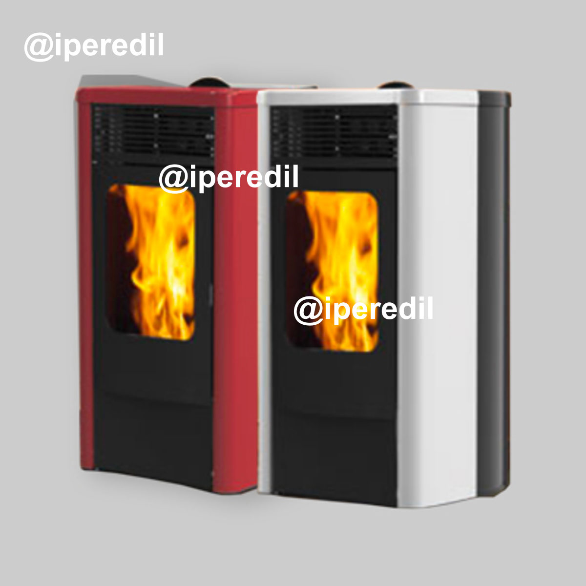 STUFA A PELLET VENTILATA CANALIZZATA "LORY" 12 KW BORDEAUX