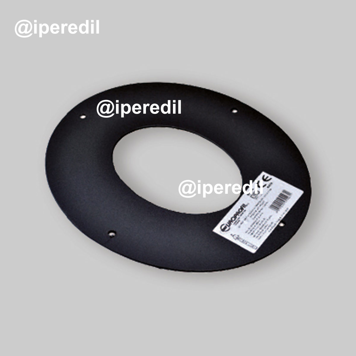 ROSONE 45° NERO PER STUFE A PELLET Ø80 mm