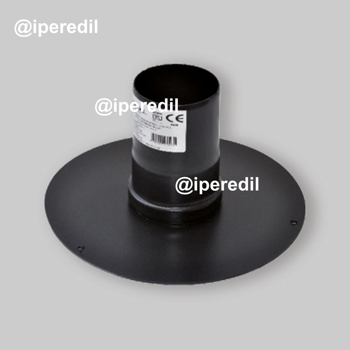 ROSONE UNIVERSALE NERO PER STUFE A PELLET Ø80 mm