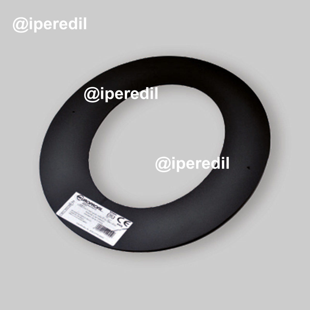 ROSONE 45° NERO PESANTE PER STUFE Ø130 mm