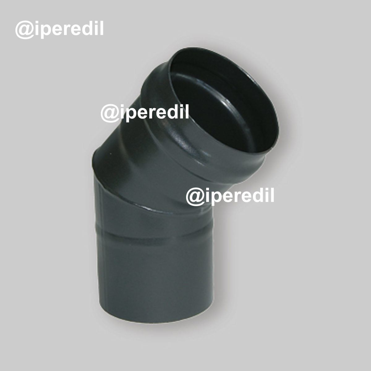 CURVA 45° NERA M/F PER STUFE A PELLET Ø100 mm