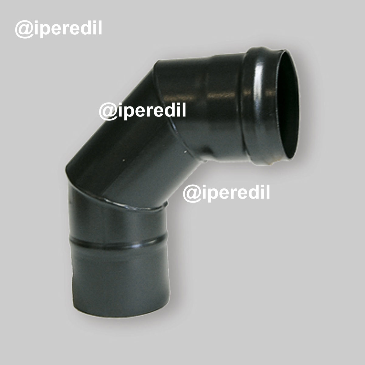 CURVA 90° NERA M/F PER STUFE A PELLET Ø80 mm