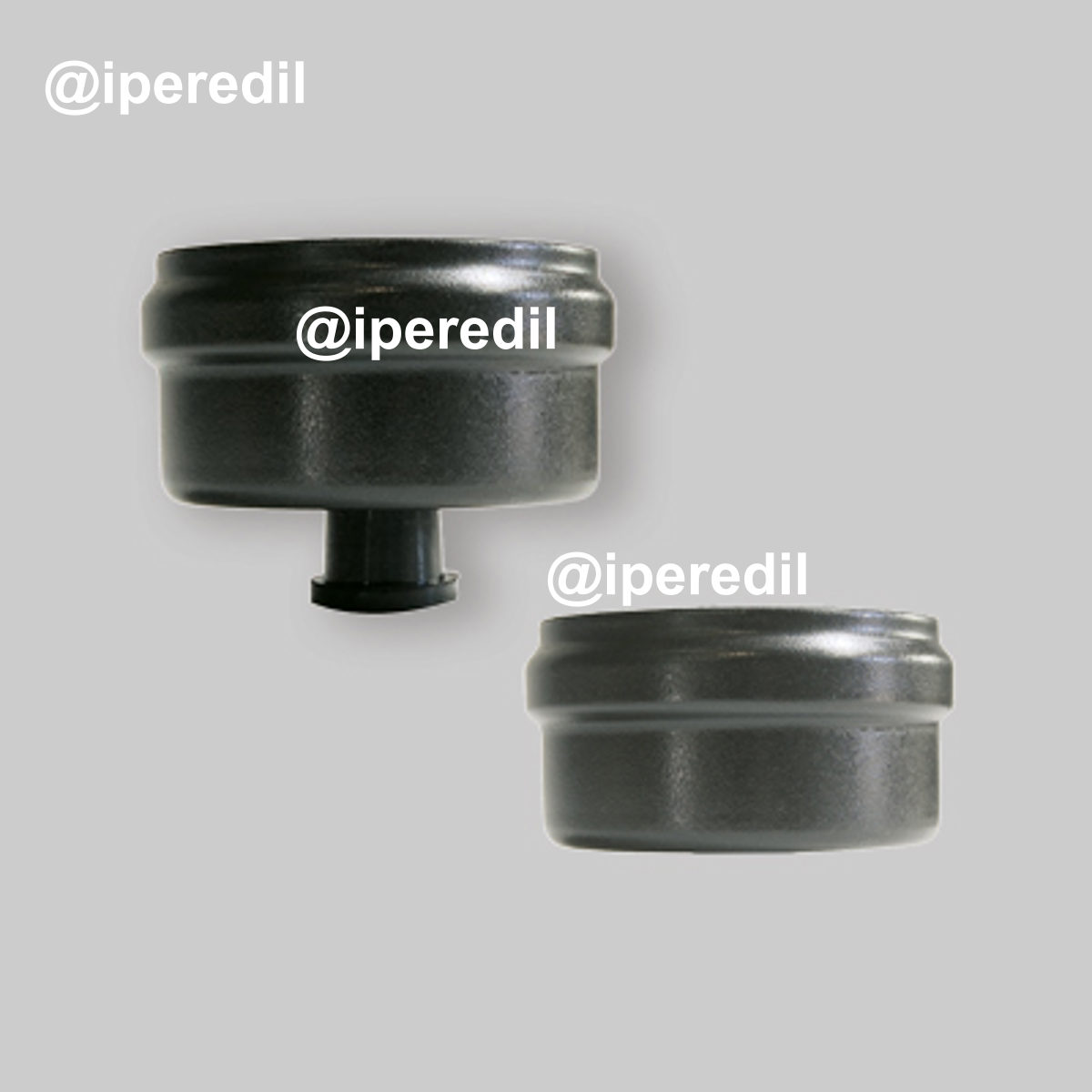 TAPPO RACCOGLI CONDENSA NERO PER STUFE A PELLET Ø80 mm x 3/4" - 20905606