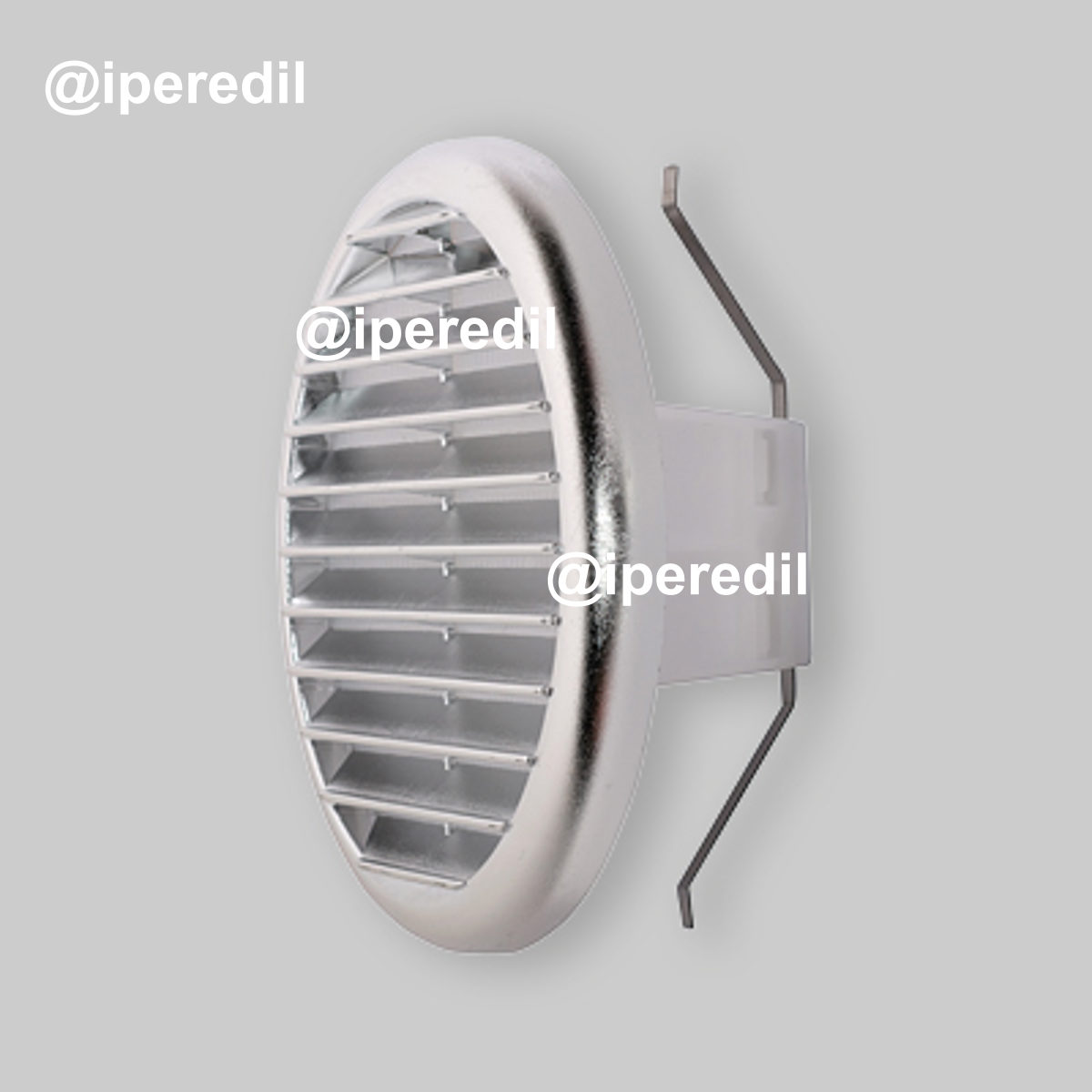 GRIGLIA DI AEREAZIONE CIRCOLARE UNIVERSALE CROMO Ø180 Per foro Ø125/160 mm