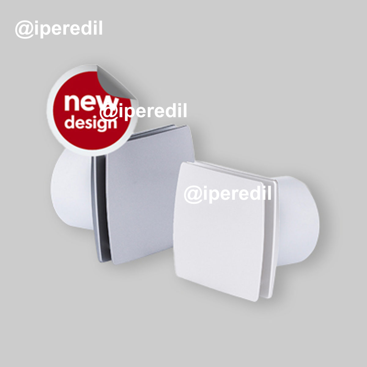 ASPIRATORE ELETTRICO Ø100 CON FRONTALE CHIUSO Bianco