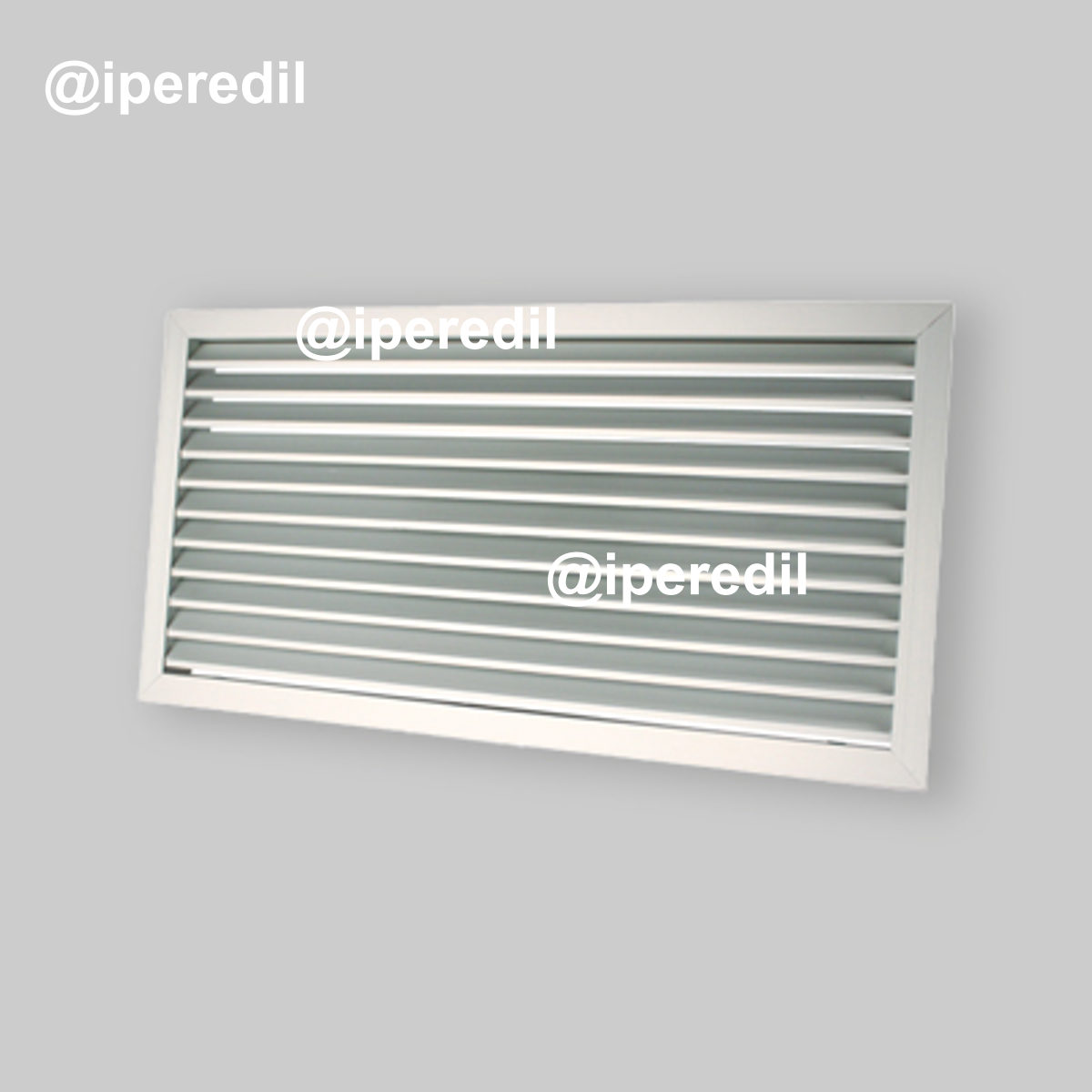 GRIGLIA DI RIPRESA AD ALETTE FISSE 45° 400x150 mm