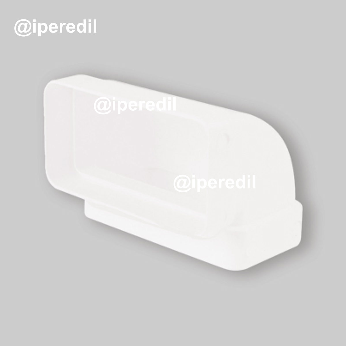 GOMITO 90° RETTANGOLARE VERTICALE PER CANALE DI AEREAZIONE 55x110 mm