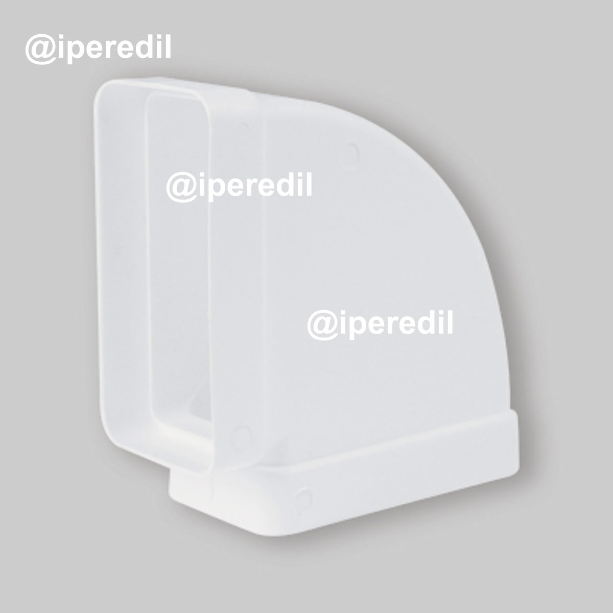 GOMITO 90° RETTANGOLARE ORIZZONTALE PER CANALE DI AEREAZIONE 55x110 mm