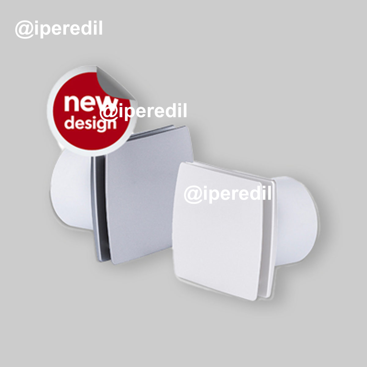 ASPIRATORE ELETTRICO Ø100 CON FRONTALE CHIUSO E TIMER Grigio