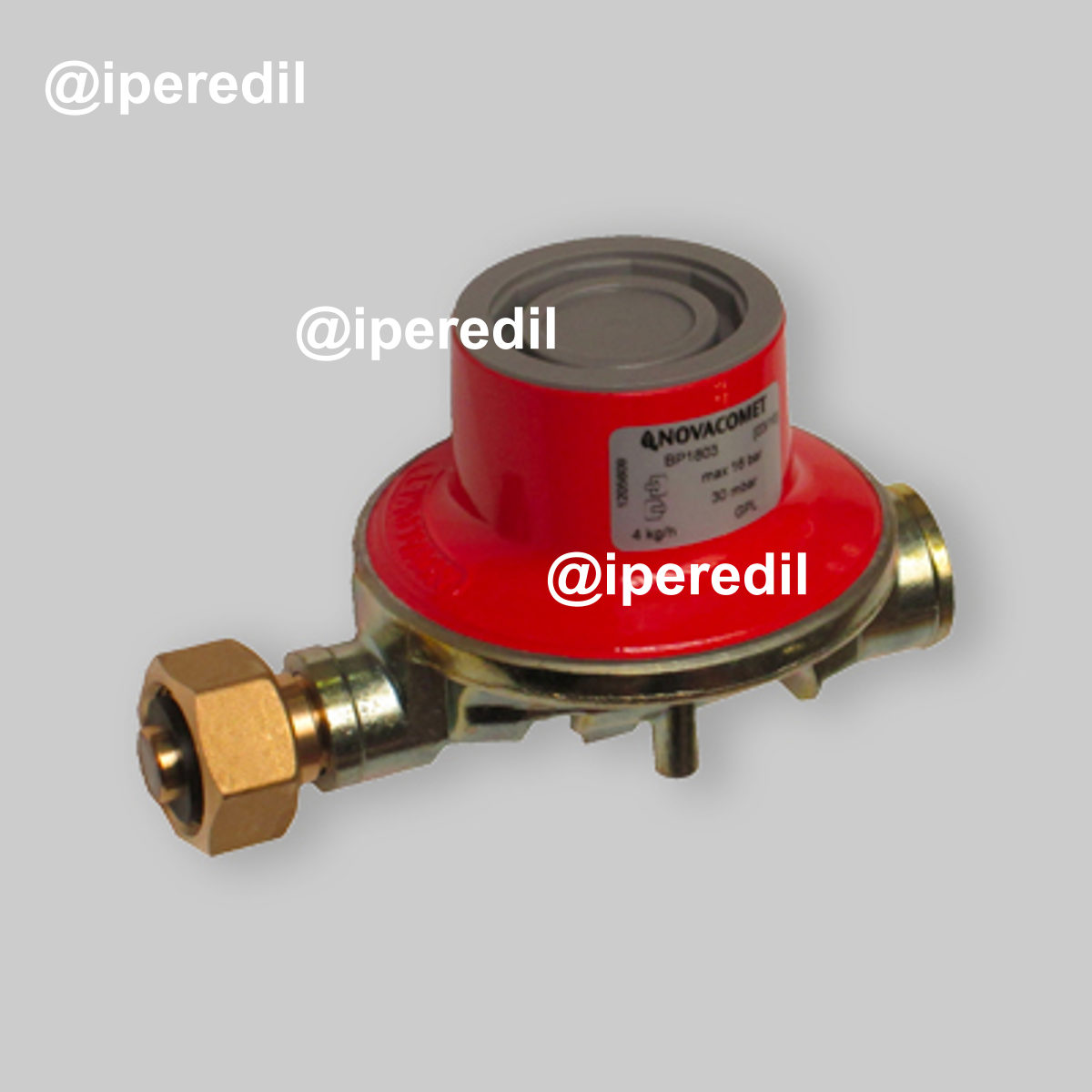 REGOLATORE GAS BASSA PRESSIONE BP1803 CON RACCORDO Kg/h 4