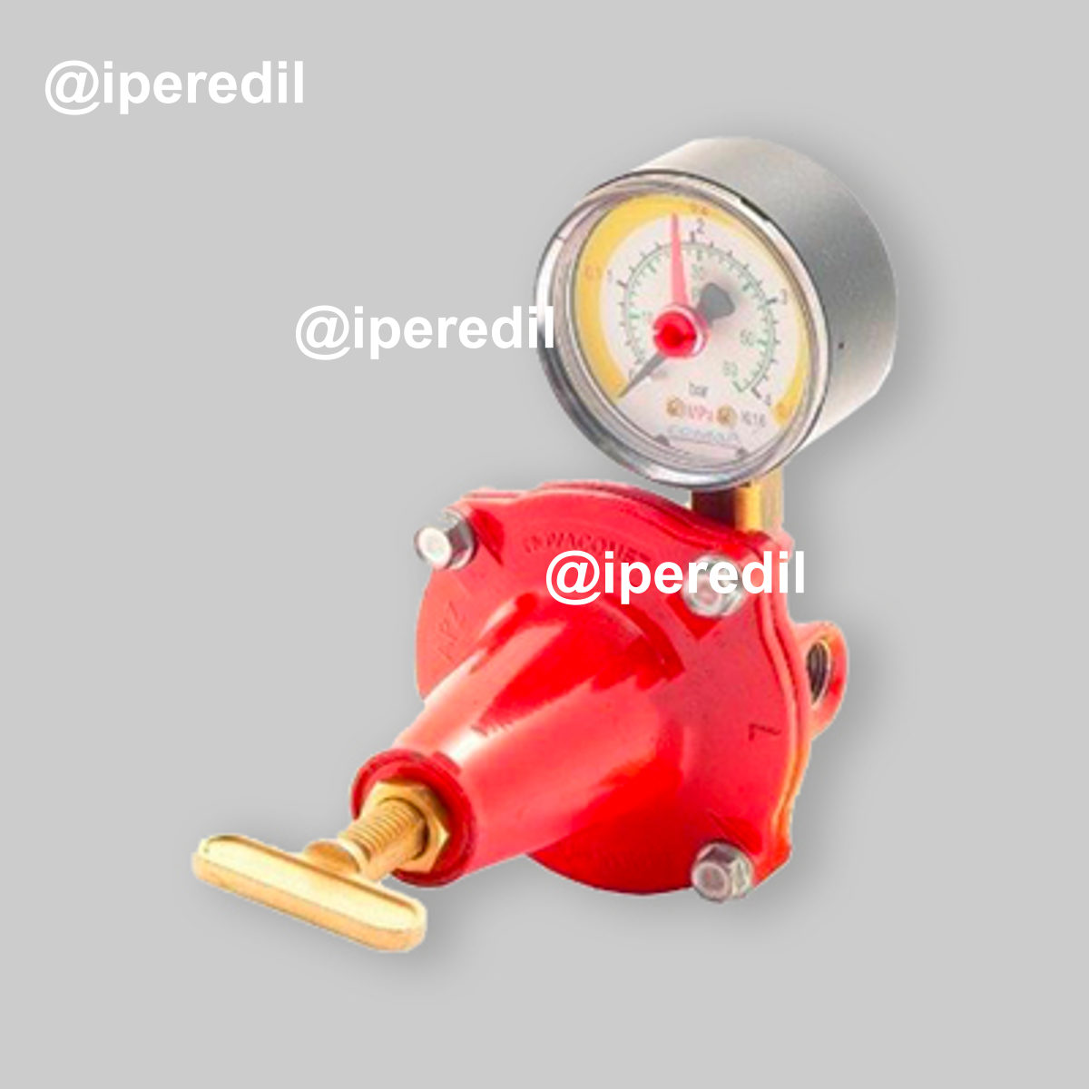 RIDUTTORE GAS ALTA PRESSIONE APZ12 PRIMO STADIO CON MANOMETRO Kg/h 12-18