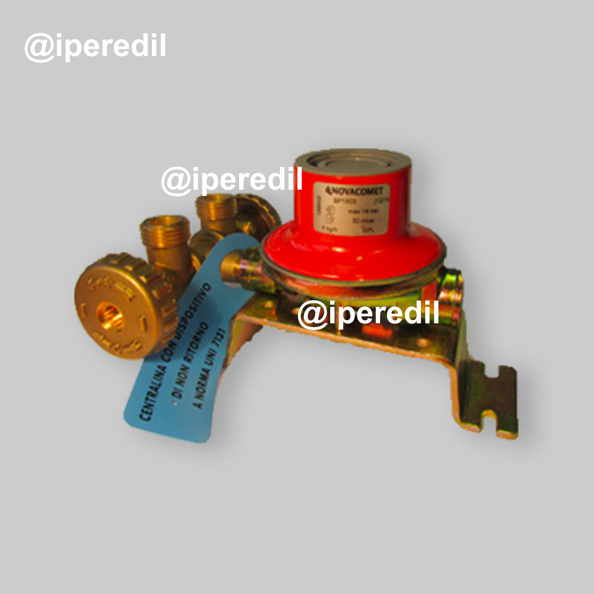 MINICENTRALINA GAS PER DOPPIA BOMBOLA CON REGOLATORE BP2205 - Kg/h 10