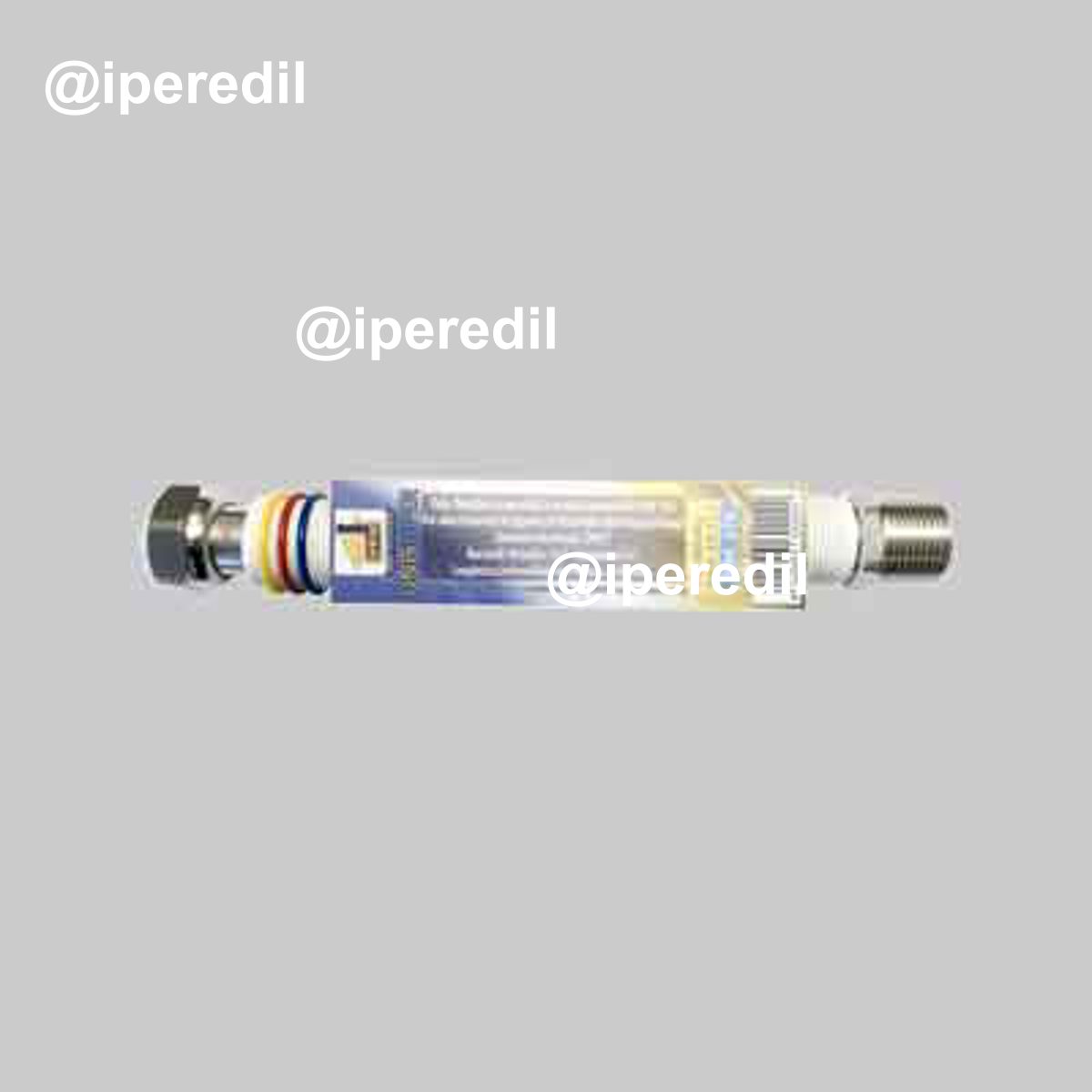 FLESSIBILE INOX ESTENDIBILE PER ACQUA e GAS M/F CON RIVESTIMENTO BIANCO L.220 x 420 mm - 1/2"